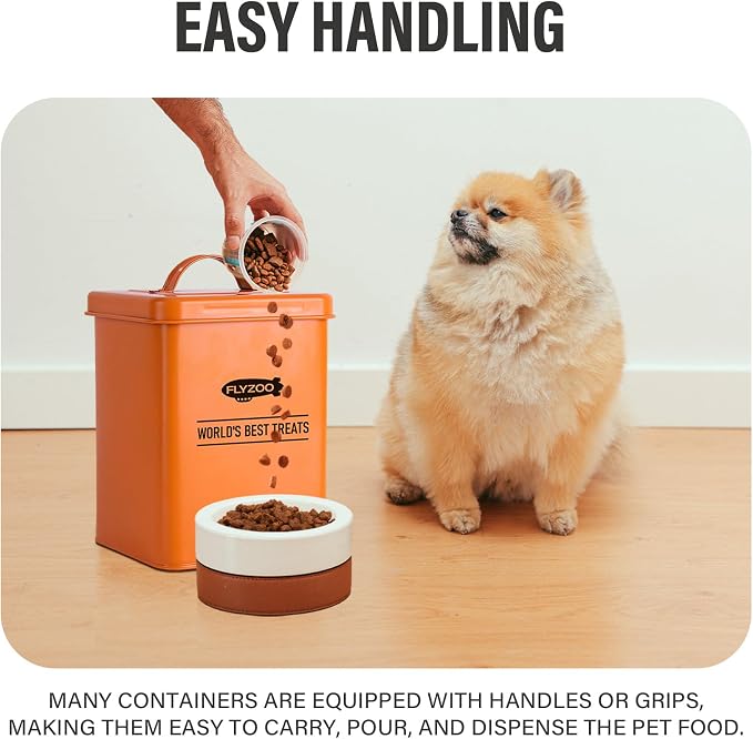 Metal Dog Food Containers, Dog Treat Snack Jars with Lids and Spoon,3 Set | Pet Snack Food Storage Canister Kitchen Biscuit Holder, 9x8 & 9x6 &6x5 inch - Image 3