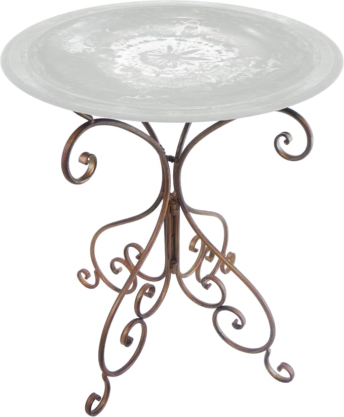 Metal Bird Bath Stand Only - 25" H Antique Bronze Birdbath Bowl Holder, Foldable Steel Holders for Birdbaths for Outdoors - Image 3