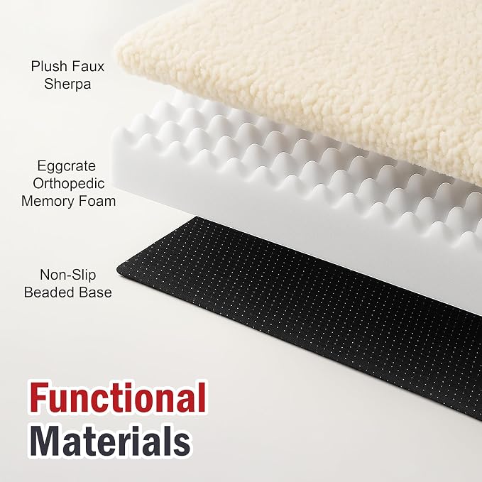 Majestic Pet 48x34x3 Inch Khaki Orthopedic Memory Foam Rectangle Dog Bed – Large Size Crate Dog Bed for Dogs with Joint Pain, Arthritis – Durable Pet Mattress with Egg Crate Foam, Washable Cover - Image 5
