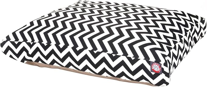 Majestic Pet Chevron Rectangle Dog Bed Washable – Non Slip Comfy Pet Bed – Crate Bed with Removable Washable Cover – Kennel Bed for Sleeping, Polyester Fiber, Medium, Gray - Image 2