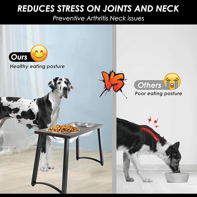 Elevated Dog Bowls for Extra Large Dogs with 2 X-Large Stainless Steel Dog Bowls -3000ML(100oz), 16.5" Tall Raised Dog Bowl Stand, Food & Water Bowls for Large Breed, Extra Large Dogs - Image 3