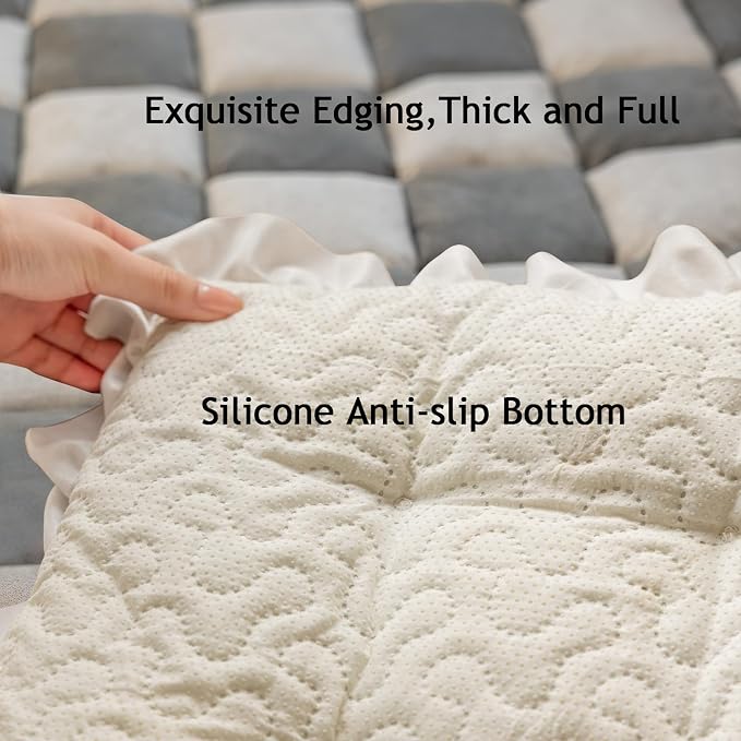 LiveGo Couch Cover for Dogs Washable, Sofa Cover Protector, Couch Covers for 3 Cushion Couch Sofa Pet Friendly, Soft, Non Slip (Gray-1, 70x210 cm / 27.6x82.7 in) - Image 3