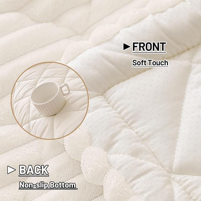 Smiry Couch Cover for Dogs Washable, Non Slip Fuzzy Pet Sofa Protector | Soft Thick Furniture Cover for Sofa, Loveseat and Sectional, Scratch & Pet Hair Resistant (White, 27.6" x 47") - Image 5
