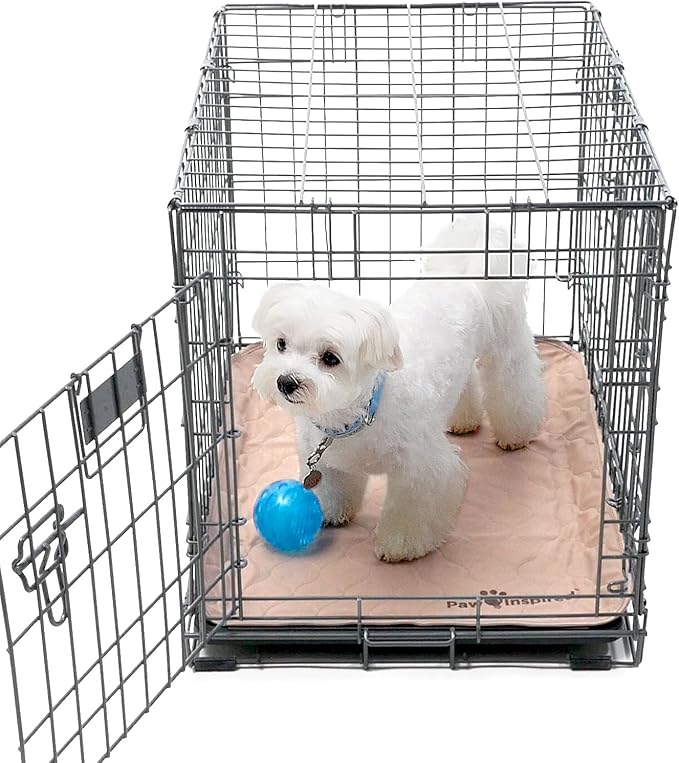 Paw Inspired Washable Crate Liners for Dogs, 24x18 Inch, 2 Pack | Fits 24 Inch Kennels, Leakproof, Non-Slip Pee Pads, Reusable Puppy Pads for Potty Training, Whelping, Waterproof Pet Mat - Image 6