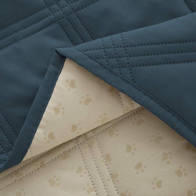 Ameritex Waterproof Dog Bed Cover Pet Blanket with Anti-Slip Back for Furniture Bed Couch Sofa (40x50 Inch (Pack of 1), Navyblue) - Image 3