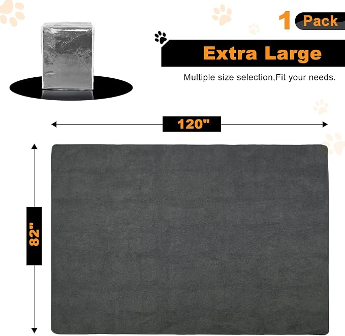 Dog Pee Pad Washable 82x120 Extra Large,Absorb Reusable Whelping Pads, Non-Slip Puppy Training Pads, Waterproof Floor Mat for Potty Training, Playpen,Incontinence,Housebreaking,Bed - Image 5