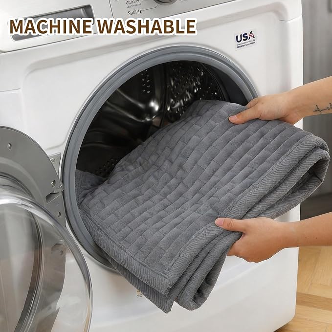 Warmstar Waterproof Couch Cover for Dogs Washable,Brick Pattern Short Plush Pet Couch Covers for Sofa,Soft Sofa Cover Non-Slip for 3 Cushion Couch Sofa Pet Friendly (Dark Grey, 27.6" x 70.9") - Image 7