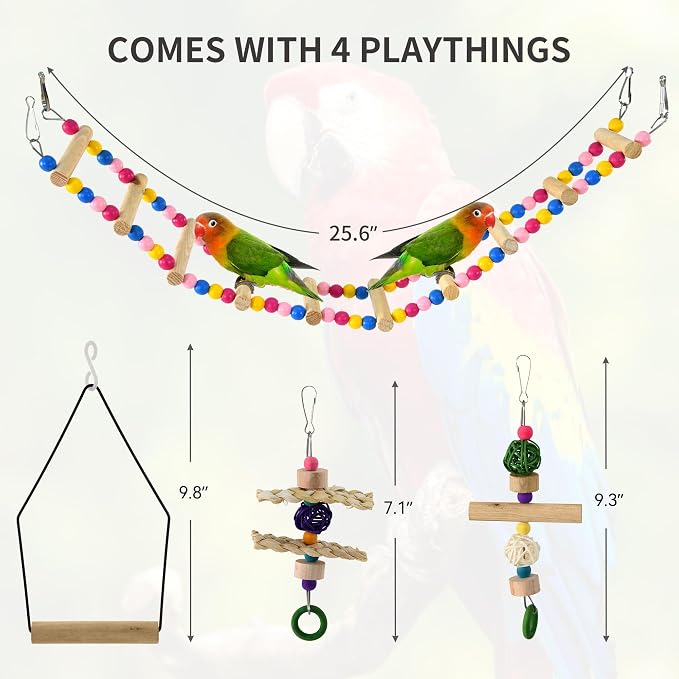 YITAHOME 62 Inch Large Bird Cage​ | Bird Cage​ with ​Rolling Stand, ​Feeding Doors​ & ​Hanging Accessories​ for ​Parrots ​Cockatiels ​​Parakeets​ - Image 3
