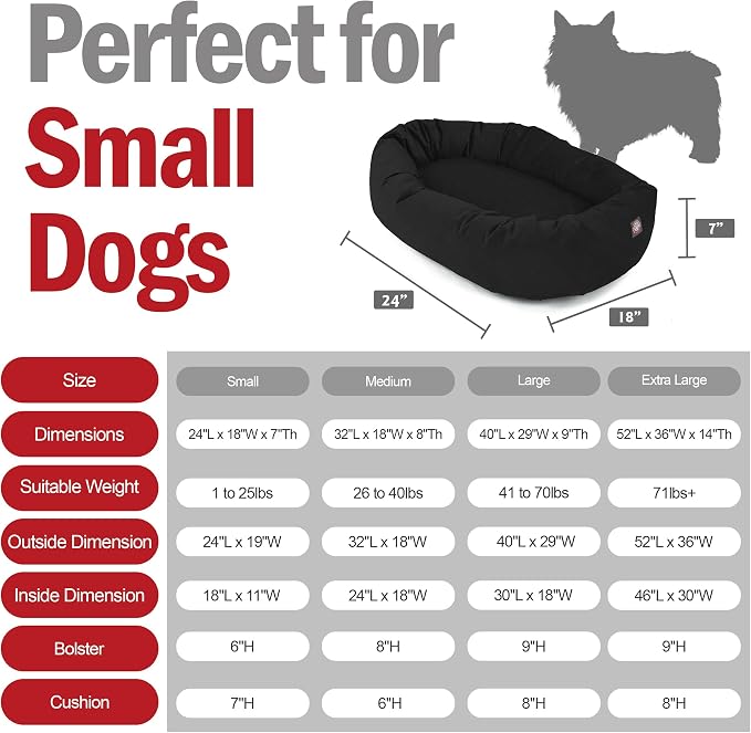 Majestic Pet Suede Shredded Memory Foam Mix Calming Dog Bed Washable - Cozy Soft Round Dog Bed with Spine for Head Support - Fluffy Donut Dog Bed, 24 Inch, Black - Image 3