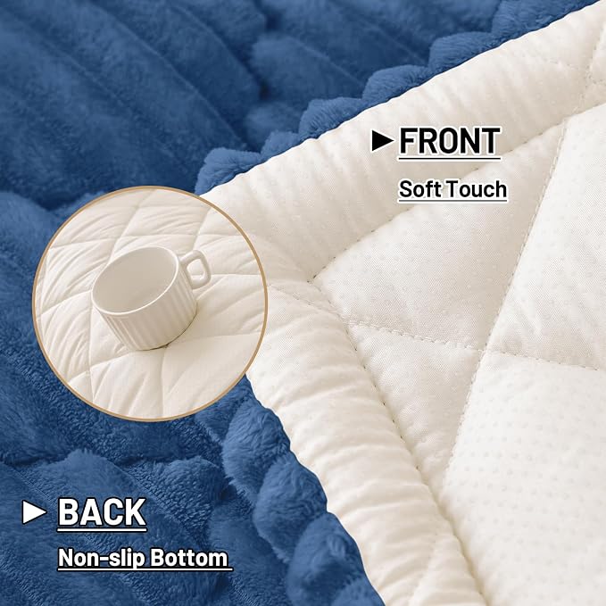 Smiry Couch Cover for Dogs Washable, Non Slip Fuzzy Pet Sofa Protector | Soft Thick Furniture Cover for Sofa, Loveseat and Sectional, Scratch & Pet Hair Resistant (Navy, 27.6" x 47") - Image 5