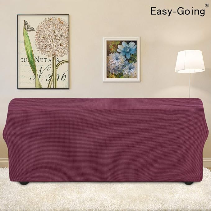 Easy-Going Stretch Couch Covers for Sofa Washable Large ASH Rose | 1-Piece Sofa Covers for 3 Cushion Couch Furniture Protector Couch Slipcover Soft with Bottom for Kids Pets - Image 4