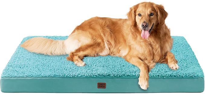 EHEYCIGA Orthopedic Dog Bed Extra Large with Removable Washable Cover, 44IN | Egg Crate Foam Support, Durable Oxford fabric, Non-Slip Bottom, Machine Washable, Soft Waterproof Plush Pet Bed Mat For Crate by EHEYCIGA