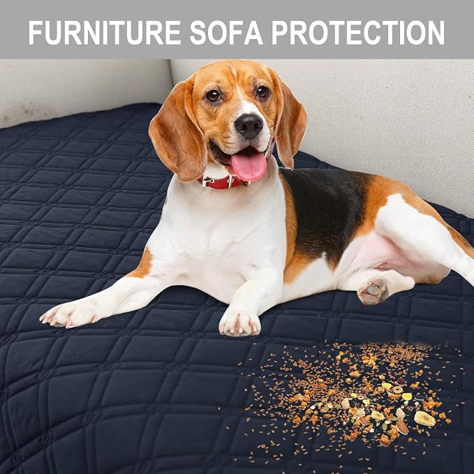 Genina L Shape Couch Cover, Sectional Couch Chaise Covers, Waterproof Washable Sofa Covers for Left L Shape Chaise Lounge, Anti-Slip Sofa Slipcovers for Dogs Cats Pet Friendly(Navy Blue) - Image 5