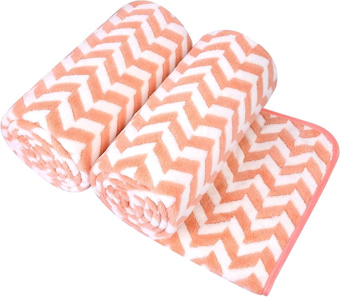 JML Microfiber Bath Towels, Chevron Red, 30" x 60", 2 Pack | Hanging Loop, Oversized, Soft, Super Absorbent, Fast Drying, Use for Sports, Fitness, Yoga by JML