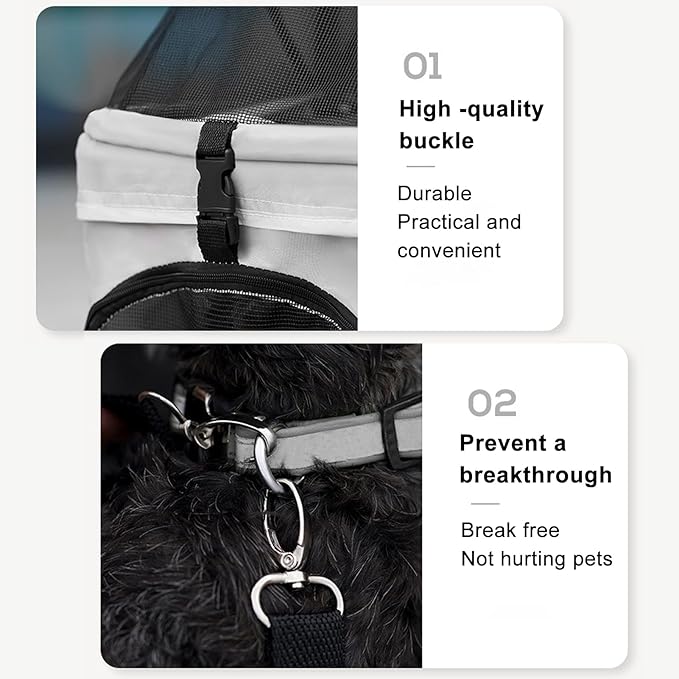 4 Wheels Pet Stroller for Medium Small Dog up to 50lbs, Folding Dog Stroller, 4 Wheels Cat Strollers, Travel Carrier, with Adjustable Handle, Detachable Pet Basket, Breathable Mesh (1 Set)