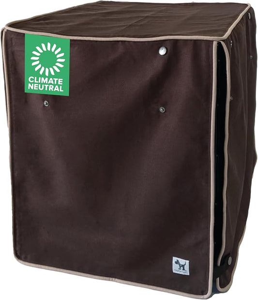 Molly Mutt Landslide Dog Crate Cover, 100% Cotton Canvas Cover with 2 Roll-Up Panels, Ideal for Dog or Cat Crate, Durable, Washable, and Free of Harmful Chemicals, 42" x 28" x 31" by MollyMutt