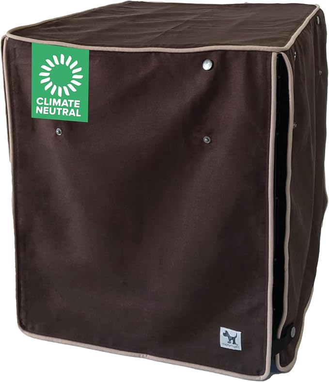 Molly Mutt Landslide Dog Crate Cover, 100% Cotton Canvas Cover with 2 Roll-Up Panels, Ideal for Dog or Cat Crate, Durable, Washable, and Free of Harmful Chemicals, 36" x 24" x 27" by MollyMutt