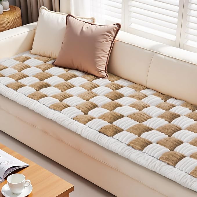 Couch Cushion Cover for dogs Sofa Cover Washable Pet Love Seat Couch Covers for Sofa Slipcover Couch Protector Blanket for Dog Sofa Cushion Covers for Pet Washable Pad Light Brown 70x210cm/27.6x82.7in by ODreamyDogs
