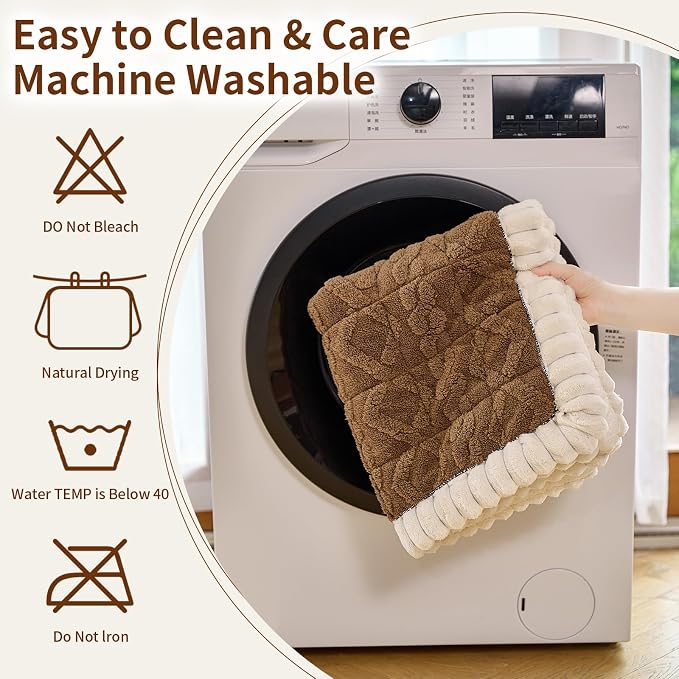 Fuzzy Couch Covers for Dogs, Non Slip Thick Dog Couch Cover Protector, Plush Pet Couch Covers for Sofa Washable, Soft Sofa Cushion Slipcovers Pet Friendly(1PC, Brown, 27.6”x94.5”) - Image 7