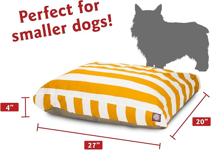 Majestic Pet Shredded Memory Foam Dog Bed Medium with Removable Washable Cover – Rectangle Orthopedic Dog Bed–Durable Dog Crate Bed-Flat Dog Bed for Senior Dogs - (35x29) M - Trellis - Peach - Image 3