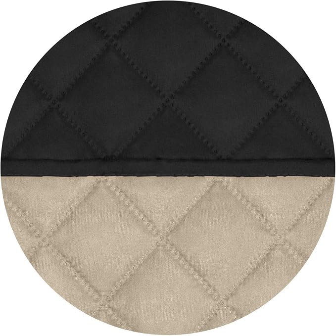 PureFit Reversible Quilted Couch Covers for Dogs Sofa Cover 4 Seater 88" | Black/Beige, Water Resistant Couch Protector, Washable Pet Couch Cover with Non Slip and Elastic Straps For Kids - Image 5
