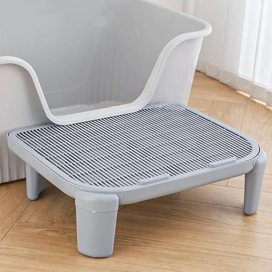 Cat Litter Mat Litter Trapping Mat,19.69"X15.95"X5.90"Litter Box Mat,Waterproof Cat Mats for Litter Large,Easy Clean,Non-Slip Litter Mat for Cat,Urine-Proof Kitty Litter Catcher Mat,Washable (Grey) by SpeceTime