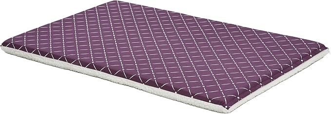MidWest Homes for Pets Quiet Time Couture Paxton Pet Bed in Plum Fleece with Pillow Cover, Plum, 48" by MidWestHomesForPets