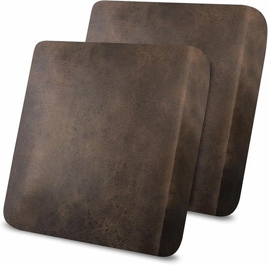molasofa Leather Look Couch Cushion Covers, Stretch Sofa Cushion Covers for Sectional Armchair Loveseat Protector,Replacement Seat Cushion Slipcovers, Machine Washable(2 Cushion Loveseat, Brown) by Molasofa