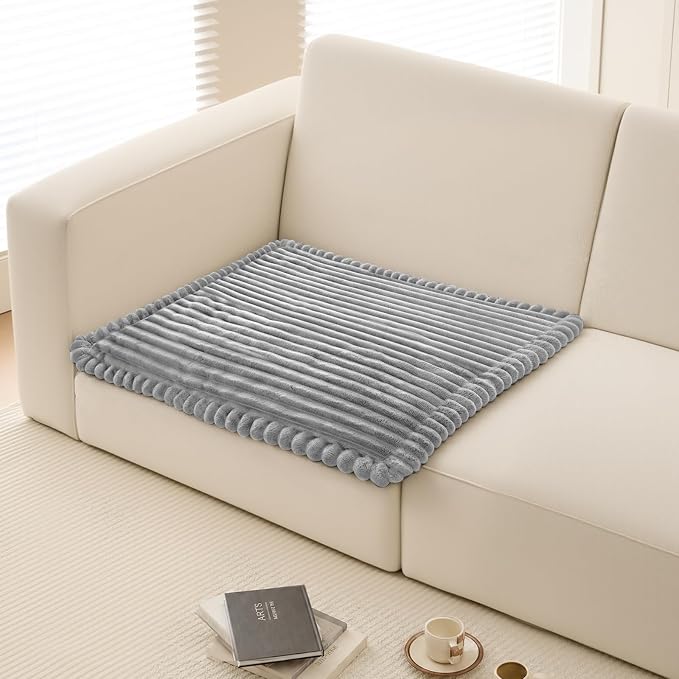 NAISI Pet Couch Covers for Sofa with Thick Filling and Non-Slip Bottom Sectional Sofa Covers Washable Friendly for Pets(1pc/27.5"x 27.5",Light Grey) by NAISI