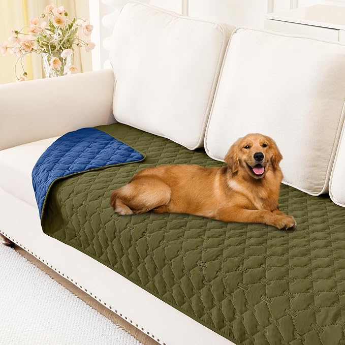 Smiry Waterproof Dog Bed Cover Blanket, Reversible Pet Blanket | Soft Reversible, Washable Leakproof Cats Dogs Couch Cover for Sofa, Couch, Furniture (30x70 Inch) by Smiry