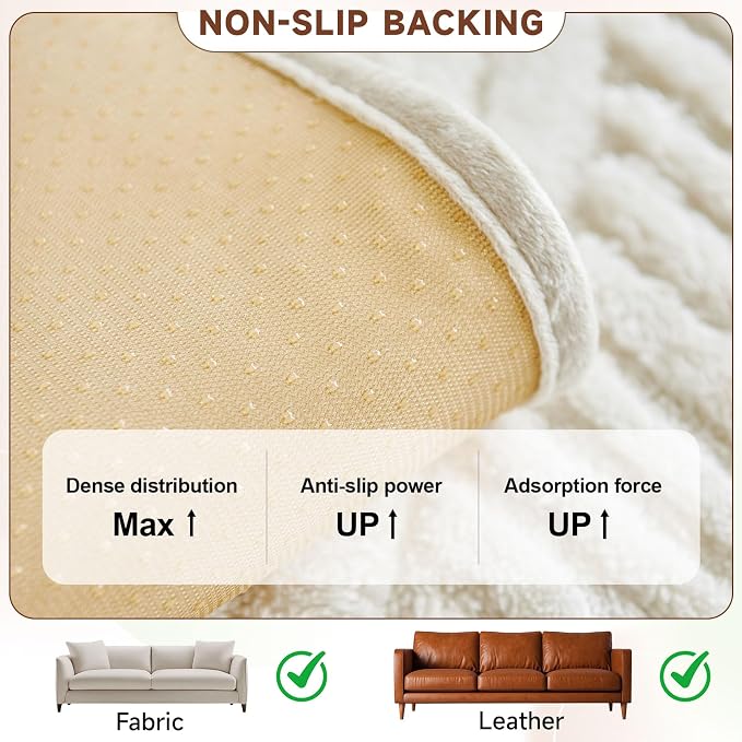 OTOB Couch Covers for Sofa Washable, Non Slip Dog Sofa Protector, 1 Piece | Matcha Green, 35.4"x82.7", Soft Plush, All Seasons, Pet Friendly, Breathable, Modern, Wear-Resistant, Sectional Couch Covers - Image 4
