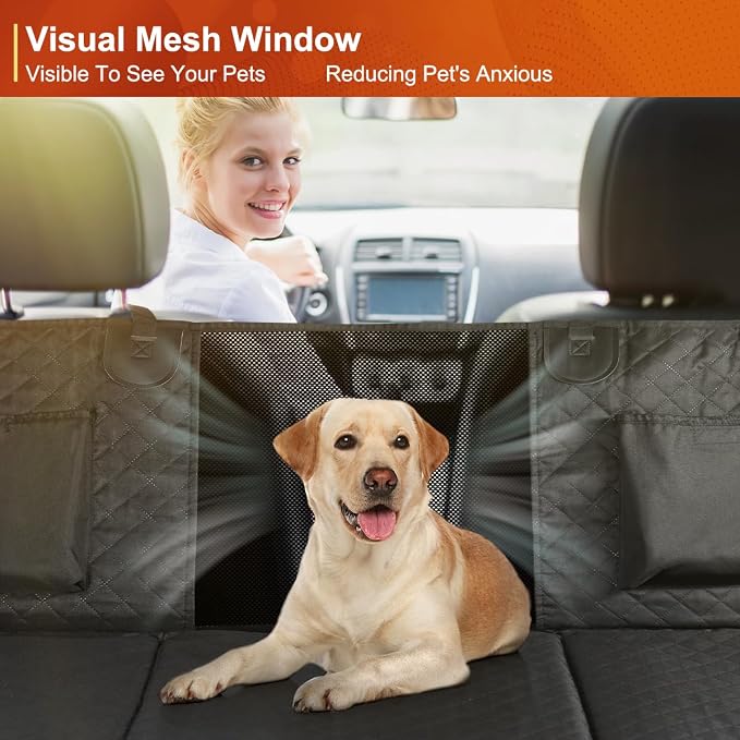 Vailge Dog Car Seat Cover, Dog Hammock for Car Backseat, Non Inflatable seat Cover for Back seat,Hard Bottom Back Seat Protector for Cars,Trucs & SUVs - Image 3