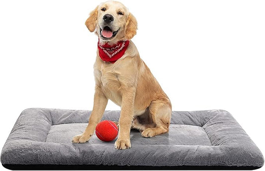 Dog Crate Pad Washable Dog Bed for Crate Medium Cozy Mat 36-Inch Gray | Ultra Soft Kennel Pad,Anti-Slip Bottom,Fits Most Metal Crates,Comfortable Sleeping Pet Mat by VERZEY