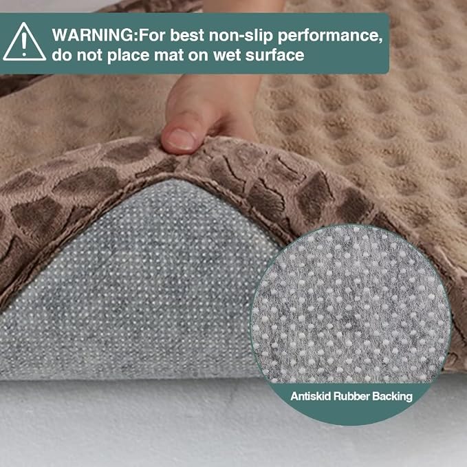 30 inch Dog Crate Bed Kennel Mat Indoor Cage Pad Medium Small Flat Thin Memory Foam Doggy Beds Washable Anti Slip Brown Puppy Sleeping Mat - Image 4