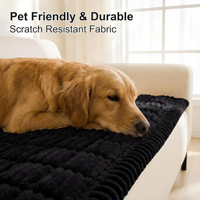 Smiry Couch Cover for Dogs, Non Slip Washable Sofa Protector for Pets | Soft Furniture Cover for Leather & Fabric Couches, Cozy Protect Against Fur, Dirt & Messes, Pet Friendly, 35.4"x35.4" - Image 4