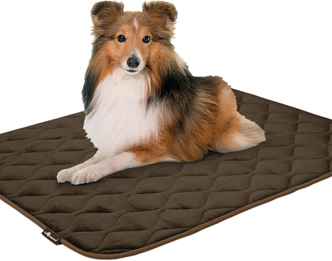 Paw Inspired Washable Padded Crate Mats for Dogs, Dark Brown, 41x28 Inch | Fits 42-inch Kennels, Leakproof, Waterproof Bottom, Plush Dog Pad, Pet Bed - Image 7