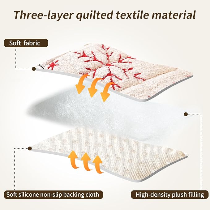 Plush Warm Sofa Cover, Pet Couch Cover for 2-3 Seater Sofas, Sofa Covers for Pet Washable, Non-slip Christmas Couch Covers for Pets, Dog Couch Protectors for Christams(1PC,Beige White,27.6"×70.9") - Image 4