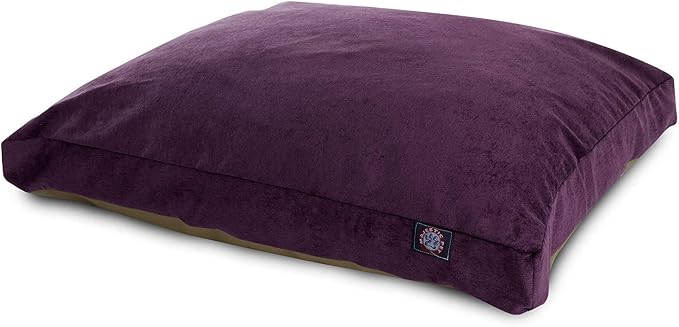 Majestic Pet Villa Rectangle Dog Bed Washable – Non Slip Comfy Pet Bed – Crate Bed with Removable Washable Cover – Kennel Bed for Sleeping, Polyester Fiber, Small, Aubergine - Image 2