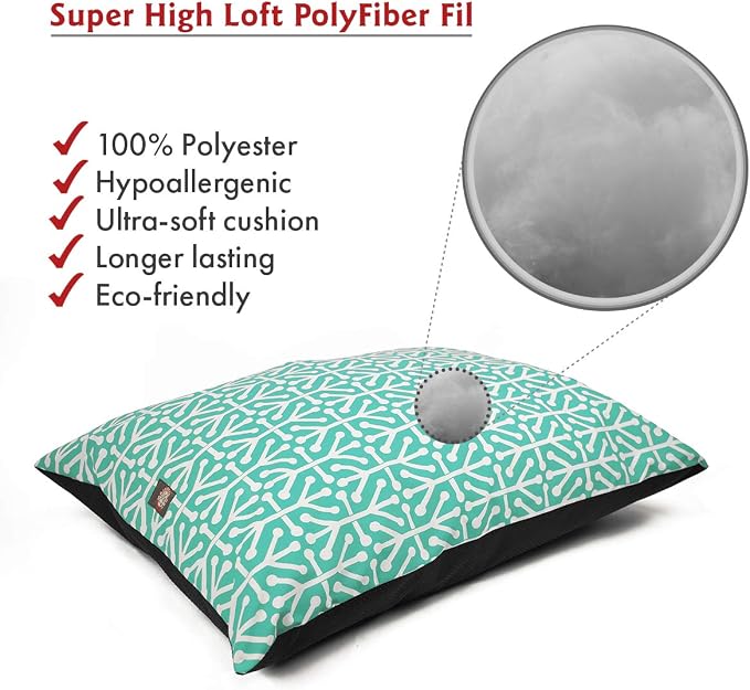 Majestic Pet Washable Rectangle Dog Crate & Kennel Bed - Non Slip, Comfortable - Super Value Pillow Dog Bed - Large Breed (46 x 35 Inch) - Aruba Pacific - Image 3