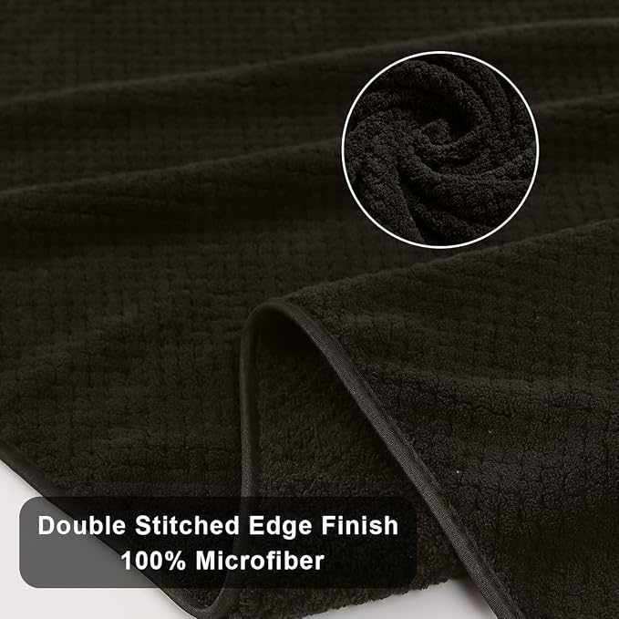 Extra Large Bath Towels Set 35x70 Inches - Dark Coffee Luxury 600 GSM Oversized Bath Sheet Towel,Ultra Soft Microfiber - Quick Dry,Highly Absorbent Shower Towels Spa Hotel Bathroom Towel Set (4-Pack) - Image 9
