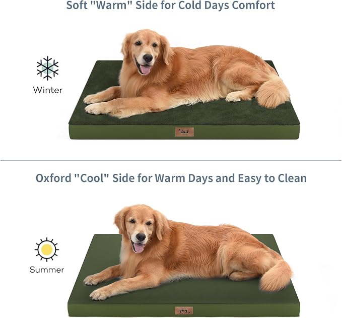 Outdoor Waterproof Orthopedic Dog Bed for Large Dogs | Egg Crate Foam for Joint Support, TPU Waterproof Layer, Machine Washable 1680D Oxford Cover, 36 x 27 Inch, Up to 65 lbs - Image 2