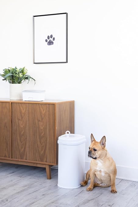 Ubbi Pet Waste Pail, White | Odor-Locking Cat Litter Disposal System, Stainless Steel Pet Waste Can with Safety Lock & Scoop, No Special Bags Required - Image 10