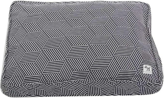 Molly Mutt Sheepy Wool Crate Mat - 100% Cotton Canvas Cover with Temperature-Regulating 100% Natural Wool-Filled Insert Dog Bed - Soft & Supportive Wool-Filled Bed - (48"x30"x2.5", Rough Gem) by MollyMutt