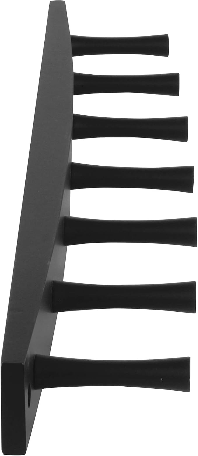Spectrum Diversified Wood Hook Rack, 7 Peg, Black (Pack of 2) - Image 6