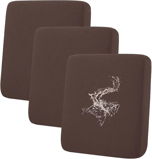 hyha Waterproof Couch Cushion Covers for Pets, Non Slip Sofa Seat Cover | Stretch Jacquard Fabric, Elastic Bottom, Non Slip Fit, Waterproof Protection, Pet Hair Protection (3 Pieces) by hyha