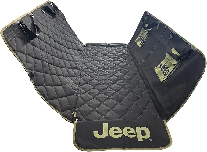 Jeep Vehicle Seat Protector for Dogs and Pets (Charcoal Black) Adjustable Seat Cover - Durable Protection Waterproof Design (58 x 23 x 18.5 inch) by Jeep