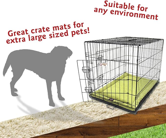 Majestic Pet Dog Crate Mat - Machine Washable Soft Plush Pet Bed Pad for Crates & Kennels | USA Crafted | 48"x30" Villa Apple - Image 4