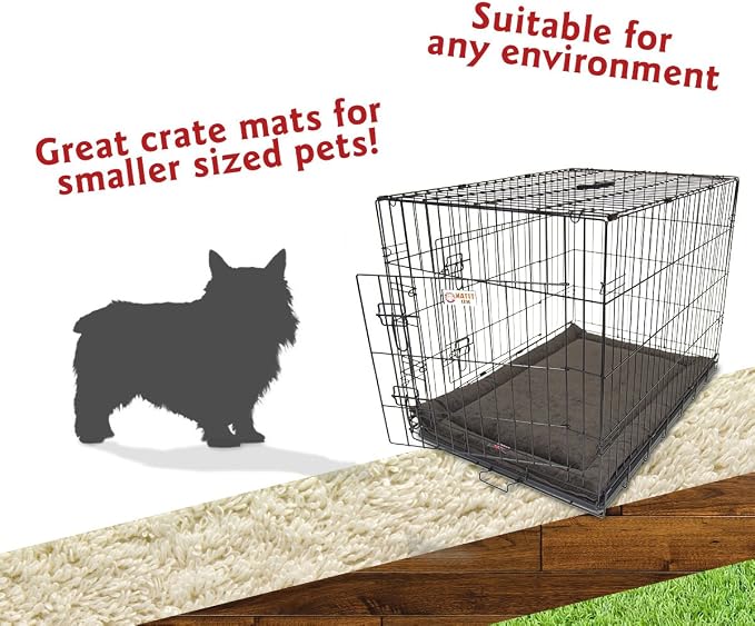Majestic Pet Dog Crate Mat - Machine Washable Soft Plush Pet Bed Pad for Crates & Kennels, USA Crafted, 24"x18" Villa Storm - Image 4