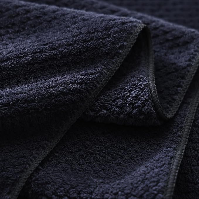 30x60 Inches Extra Large Bath Towels Set Super Soft Absorbent Luxury Microfiber Towels for Bathroom (Black, 6PCS) - Image 6
