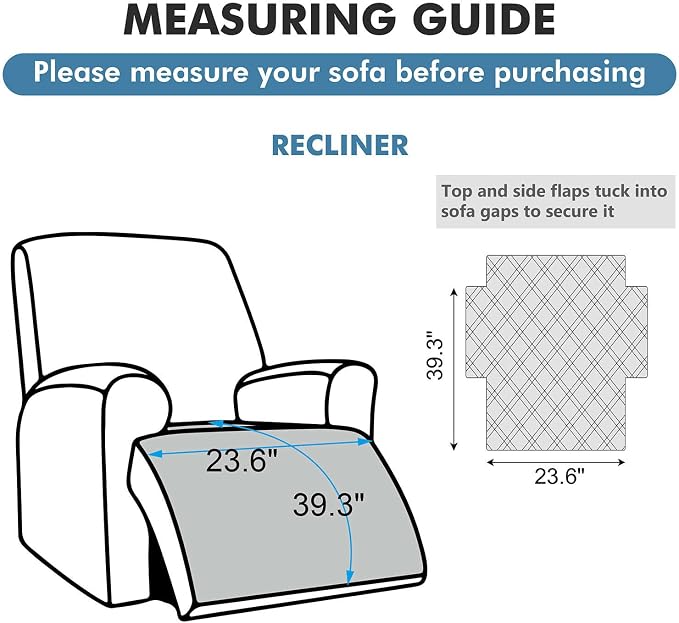 Genina 100% Waterproof Recliner Chair Covers, Anti-Slip Recliner Cover Dog Chair Cover Furniture Protector, Chair Sofa Slipcover for Pets Dogs, 1 Piece (Coffee, Recliner) - Image 4